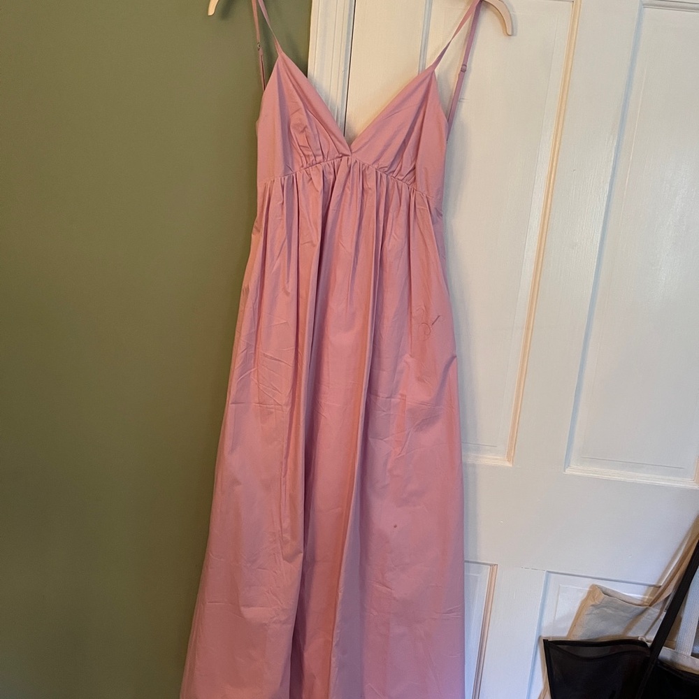 Pink Spaghetti Strap Maxi Dress